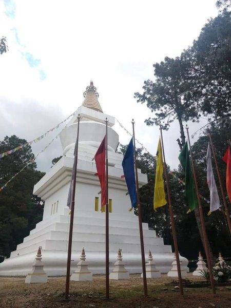 Great Bon Stupa with 33 Stupas surrounding